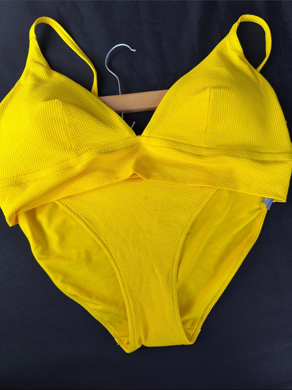 aerie Textured Yellow Swim Bikini Bottoms
